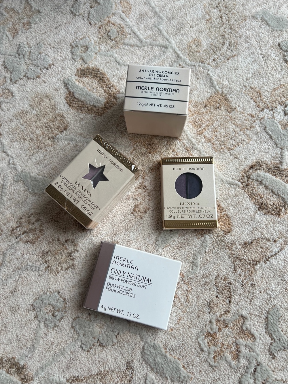 Merle Norman Makeup & Skincare Bundle: Eyeshadow, Brow Powder, Skin Cream